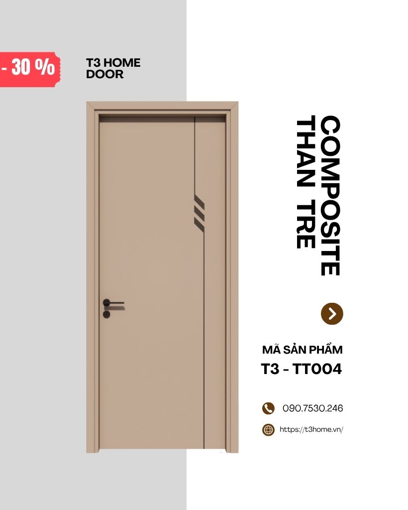 CỬA GỖ COMPOSITE THAN TRE T3-TT004